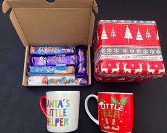 Christmas Mug & Cadbury Chocolate Gift Set | Santa's Little Helper, Little Elf