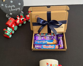Santa's Little Helper Mug & Cadbury Chocolate Gift Box | Christmas Gift Set