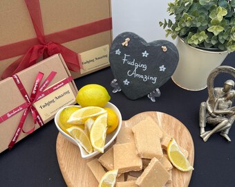 Handmade Luxury Lemon Fudge Gift Box – Creamy, Soft, UK 200g - 800g letterbox sized