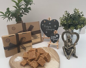 Handmade Salted Caramel Fudge Gift Box | Luxury Creamy Treat (200g- 800g)