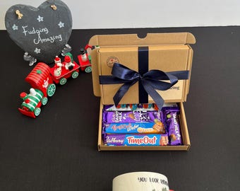 Radishing Mug & Homemade Cadbury Gift Box with Ribbon