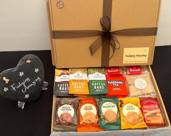 Luxury Coffee Tea Gift Hamper: Taylors, Biscoff & Fudge