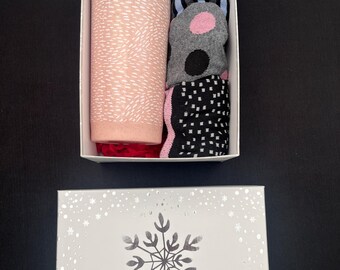 Christmas Gift Set for Her | Wheatstraw Mug & Socks in Festive Gift Box