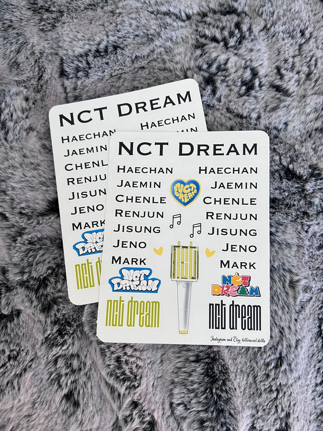 NCT Dream Kpop Sticker Sheet 1 Sheet Matte Sticker Paper Etsy