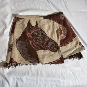 Horse Shoe Tapestry Blanket Skirt image 1
