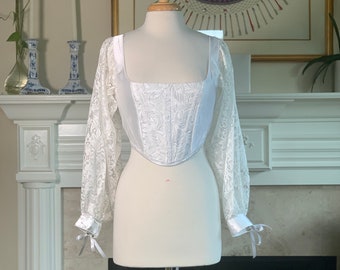 Bishop Sleeve Lace Corset