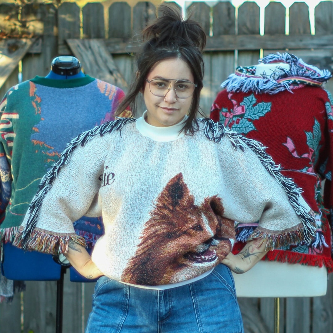 Scottie Dog Tapestry Blanket Sweatshirt Etsy