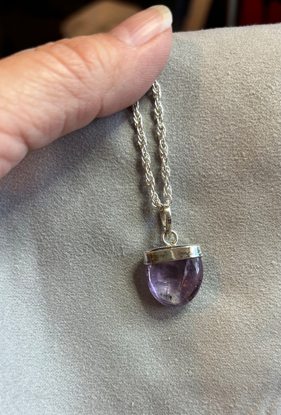 Sterling silver and amethyst necklace