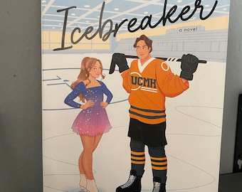 Annotated copy of Icebreaker by Hannah Grace | spicy hockey romance book, read annotated books with a friend, buddy read with me, rom com