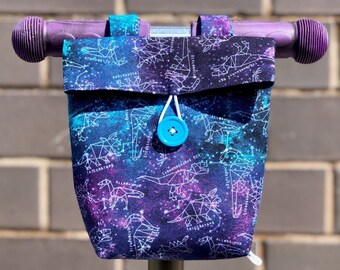 Dino Constellation (Navy) Bike/Scooter Handlebar Bag for Kids
