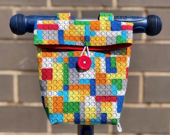 Building Block (Red) Bike/Scooter Handlebar Bag for Kids