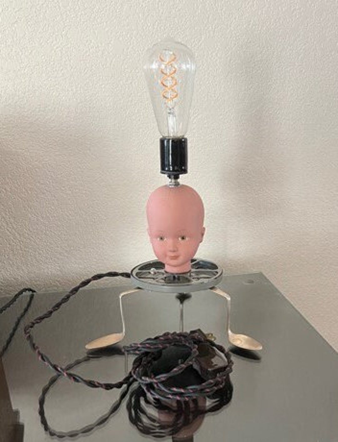 Tripod Doll Head Lamp Etsy