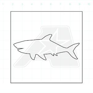 Shark Template - Router Template - Clear Acrylic Template - Acrylic Router Template