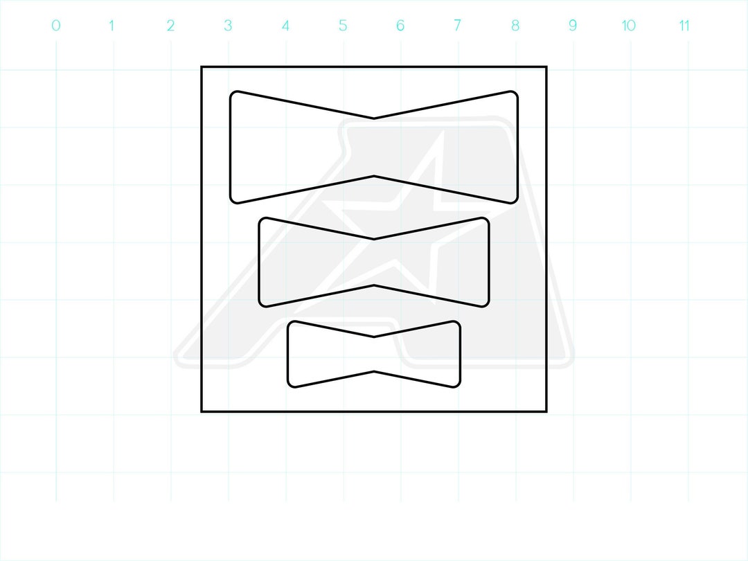 Bow Tie Acrylic Router Template Etsy