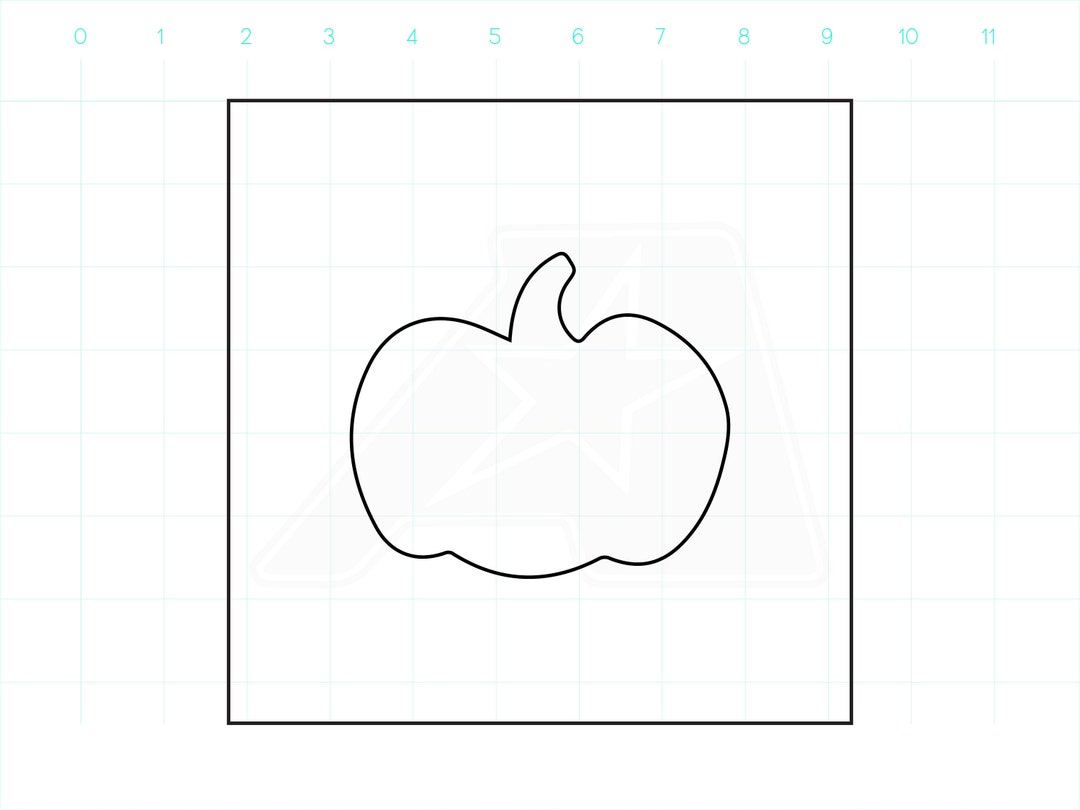Pumpkin Inlay Template: Clear Acrylic Router Guide (7.5
