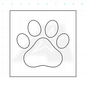 Paw Print Template - Router Template - Clear Acrylic Template - Acrylic Router Template