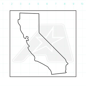 California Template - Router Template - Clear Acrylic Template - Acrylic Router Template