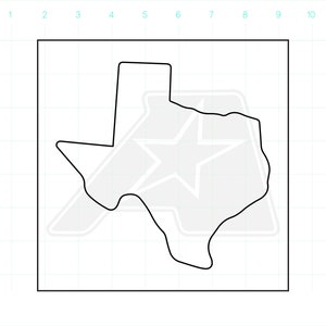 Texas Template - Router Template - Clear Acrylic Template - Acrylic Router Template