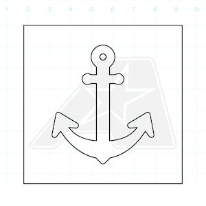 Anchor Template - Router Template - Clear Acrylic Template - Acrylic Router Template