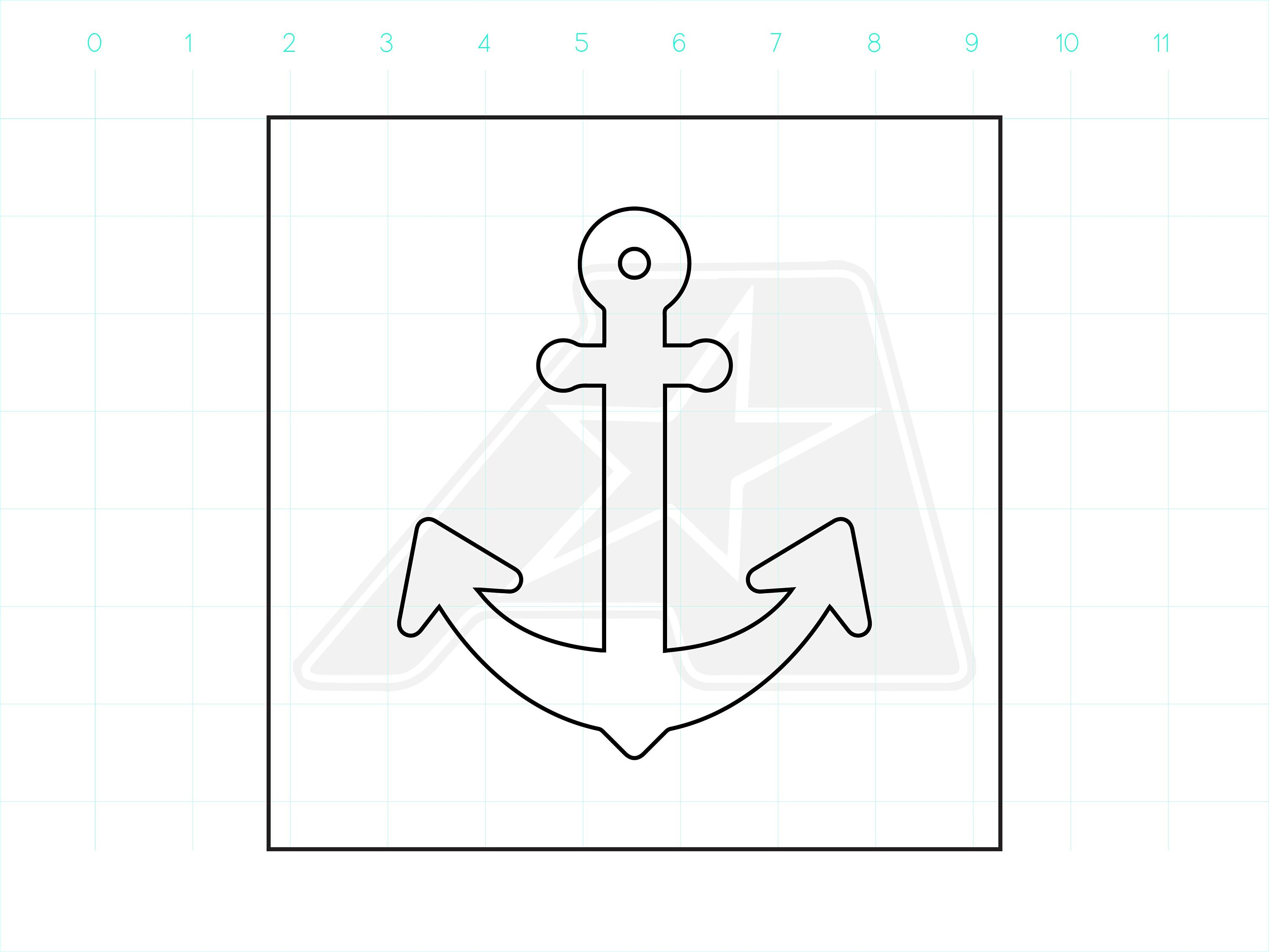 Anchor Template Router Template Clear Acrylic Template Acrylic Router Template Etsy