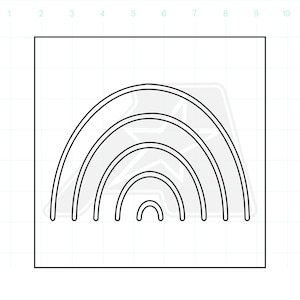 Rainbow Template - Router Template - Clear Acrylic Template - Acrylic Router Template