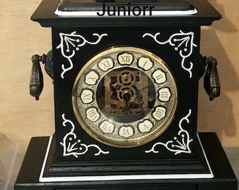 Black Japanese Warrior Wooden Antique Clock - Handcrafted by Juniorr in 2021