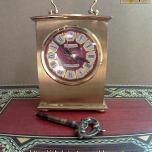 Antique Bronze Travel Clock from Westclox LTD England