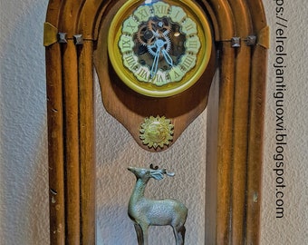 Antique Wooden CID Clock