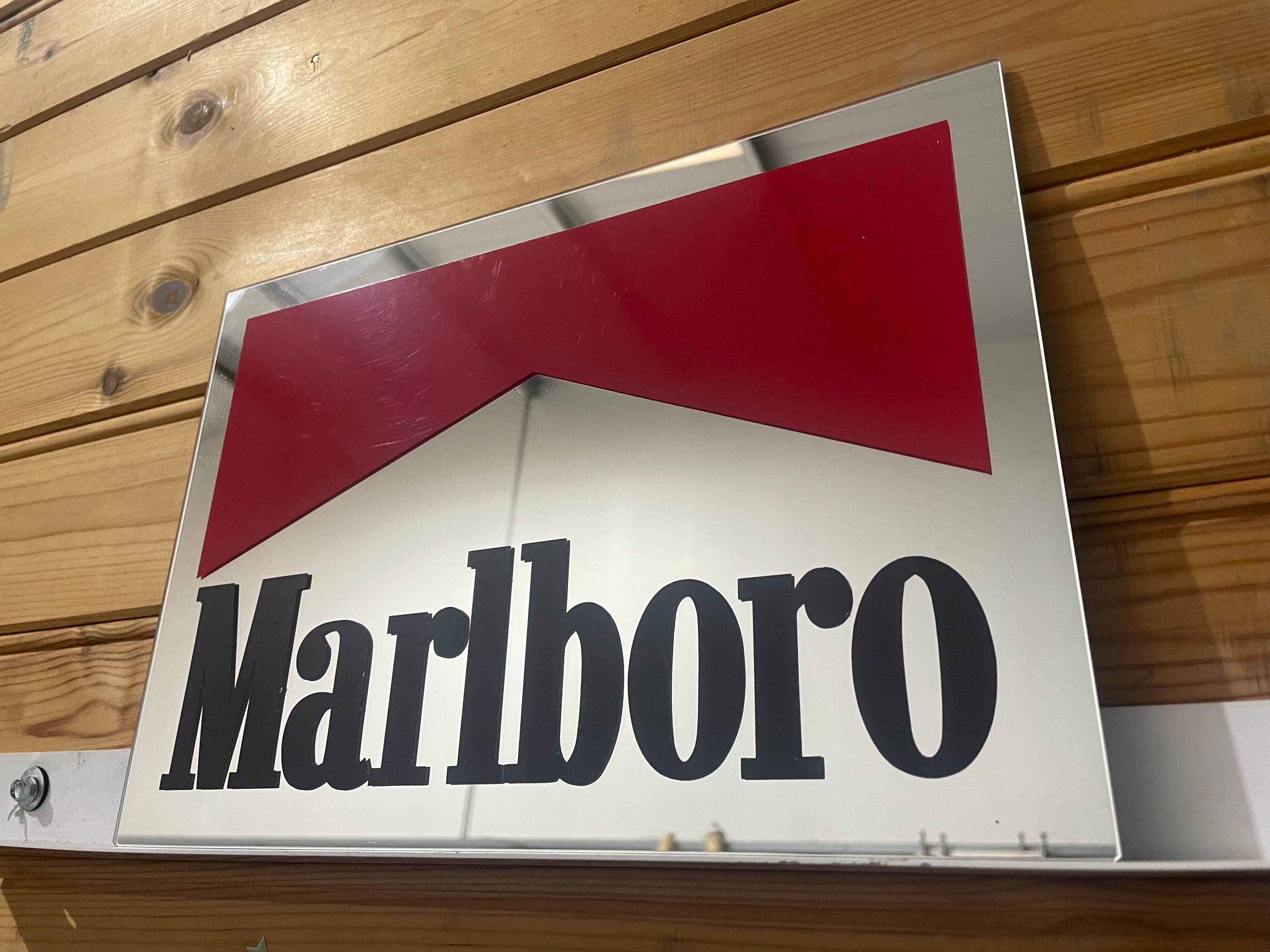 A4 Size Acrylic Marlboro Bar Mirror Cigarette Memorabilia Retro
