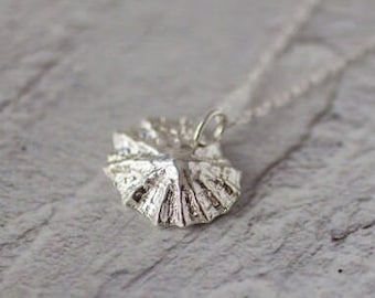 Silver Shell Pendant Necklace, Dainty Limpet Shell, Nature Lover Gift, Handmade In The UK