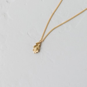 18ct Gold Vermeil Leaf Pendant Necklace, Oak Leaf Jewellery,  Nature Lover Gift, Handmade In The UK