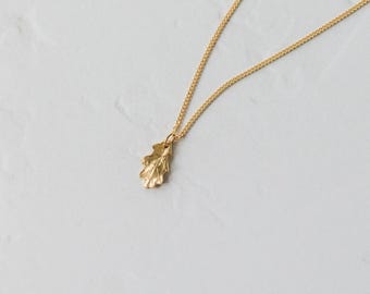18ct Gold Vermeil Leaf Pendant Necklace, Oak Leaf Jewellery,  Nature Lover Gift, Handmade In The UK