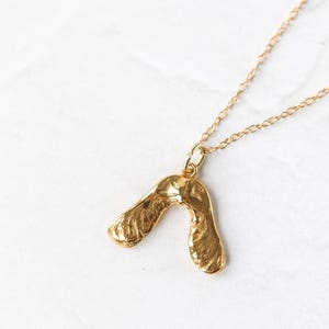Gold Sycamore Seed Pendant Necklace: Nature Jewellery Gift with Real Leaves