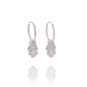 Silver Leaf Earrings, Oak Leaf Jewellery, Nature Lover Gift, Handmade In The UK