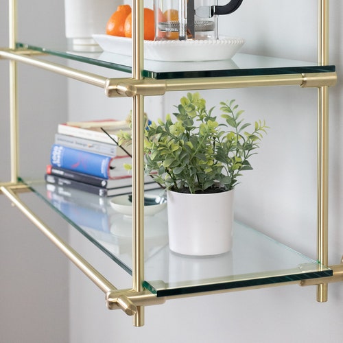 3way Brass Connector Custom Shelf Fitting Made to Order Etsy