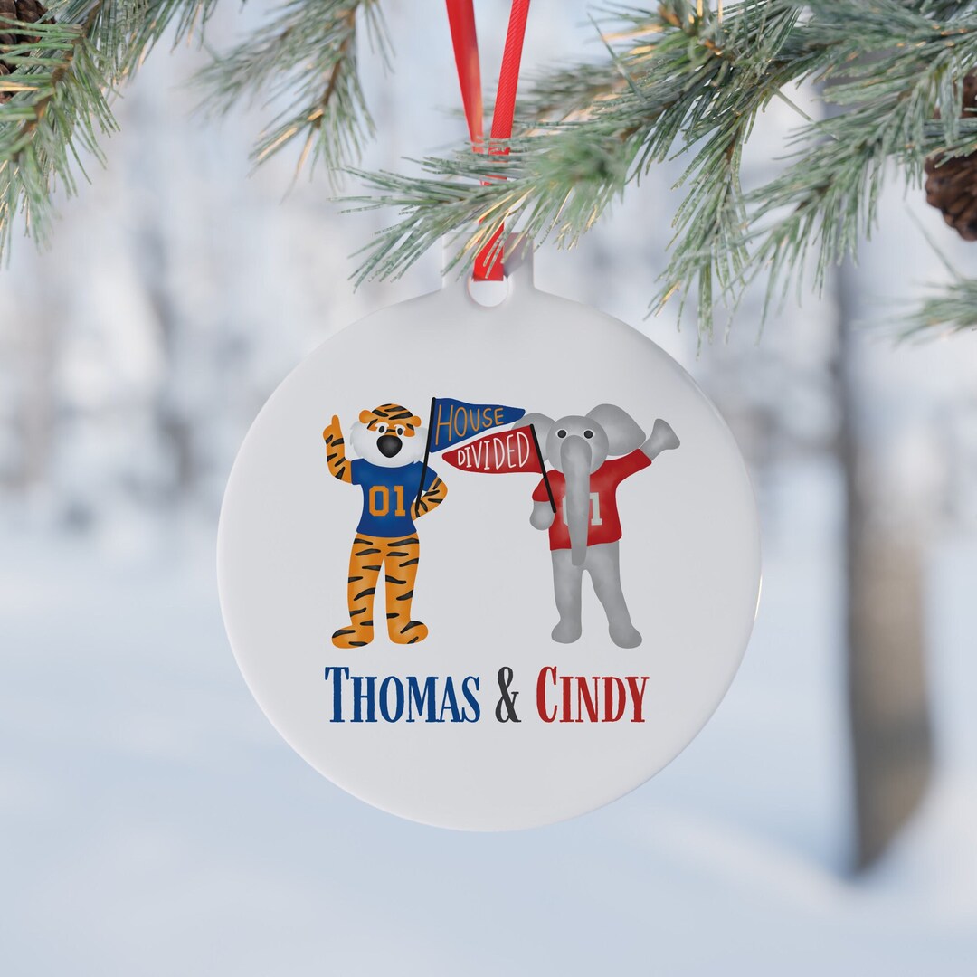 Personalized House Divided Auburn Tigers and Alabama Crimson Tide