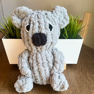 Hand Knit Koala Stuffed Animals | Chunky Knit Koala Stuffies | Handmade Koala Plushies