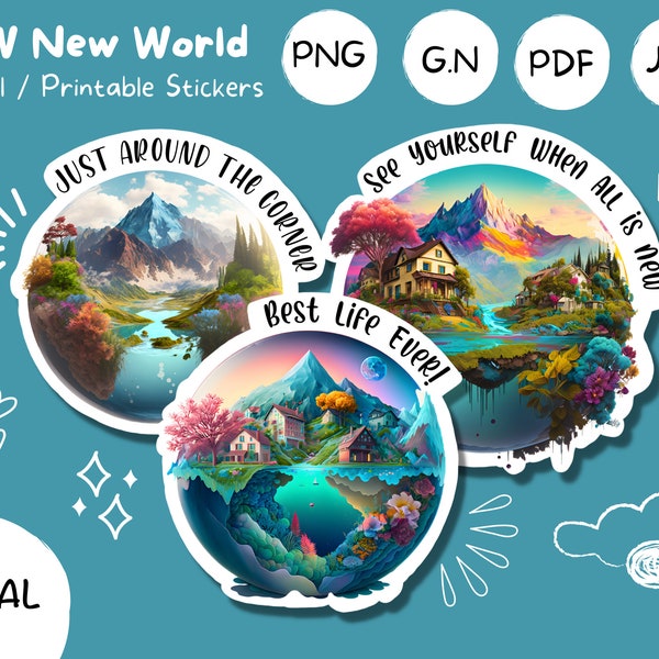 JW New World Best Life Ever | Digital Download | Printable Planner Clipart Stickers | pdf | png | jpeg | Goodnotes