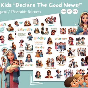 Convention 2024 | Kids |  JW Declare The Good News | Printable Clipart Stickers | Pdf | Png | Jpg