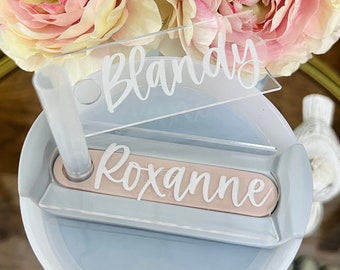 Stanley Name Plate Stanley Cup Accessories Personalized Stanley Cup Name Sign Stanley Tumbler name Tag Custom Tumbler Tag 30oz 40oz