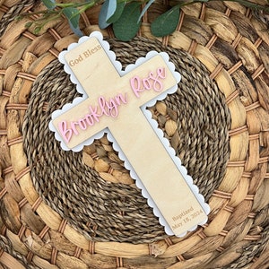 Personalized Baby Dedication Gift, Baby Baptism Cross, Gift for Christening, Personalized Cross with Name, Christian Gift for Baby Baptism