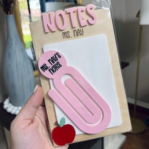 Personalized Teacher Dry Erase Notepad, Custom Name Teacher Gift, Cute School Supplies for Desk or Classroom, Teacher Appreciation Gift