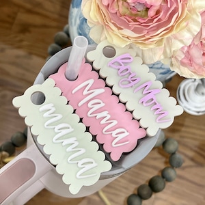 Stanley Name Plate Scalloped Stanley Cup Accessories Personalized Stanley Cup Name Sign Stanley Tumbler name Tag Custom Tumbler Tag 30/40oz