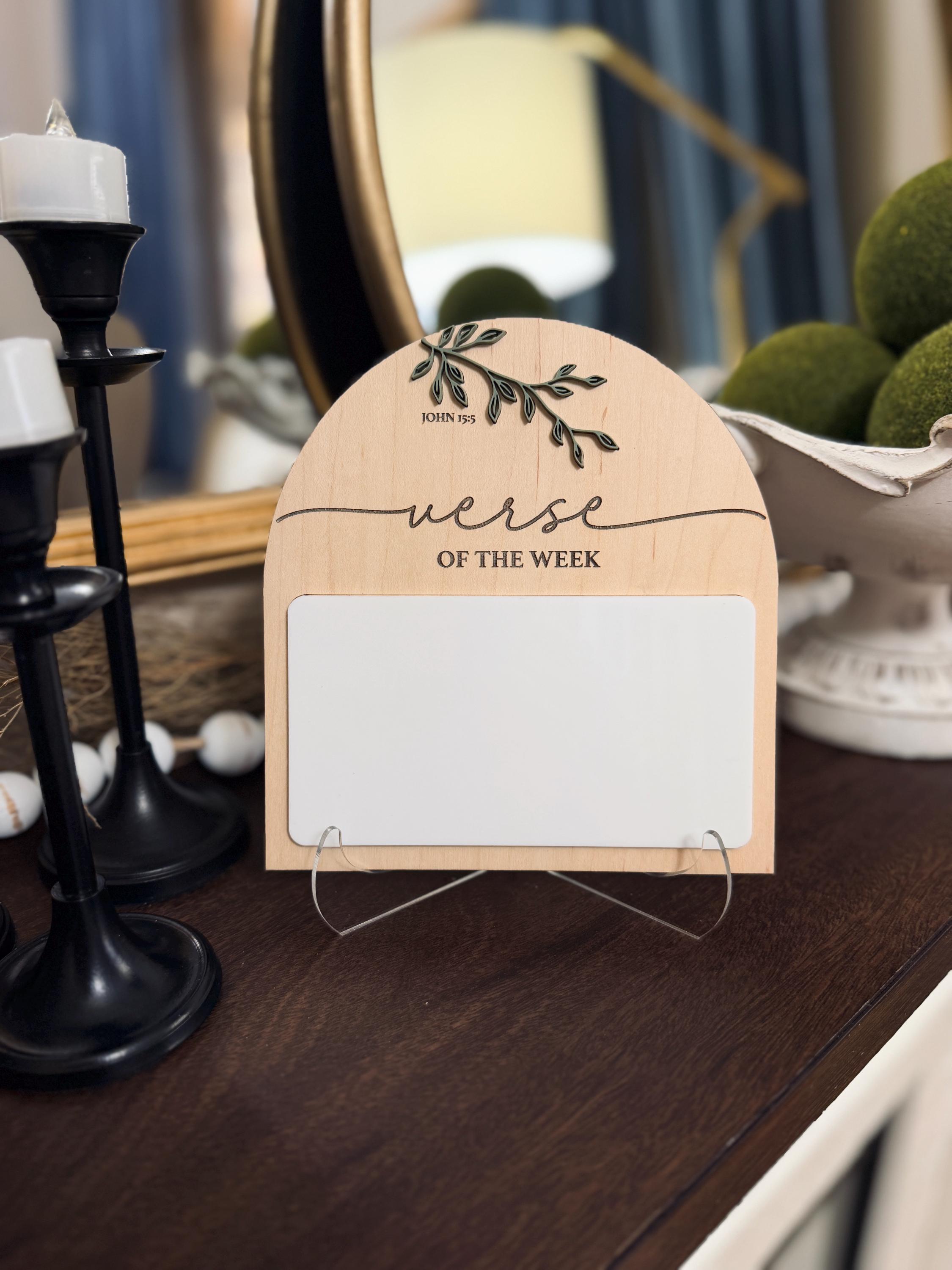 Scripture Whiteboard Verse of the Week Sign, Christian Scripture Display, Bible Verse Board ...