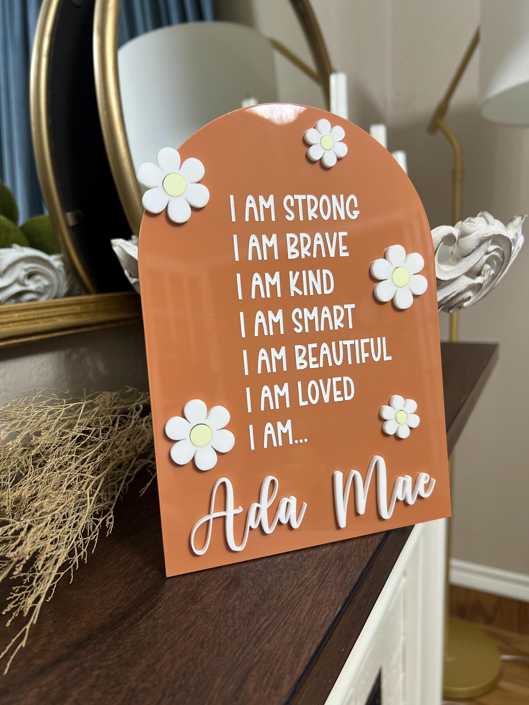 Personalized Affirmation Sign: Boho Nursery Decor, Positive ...