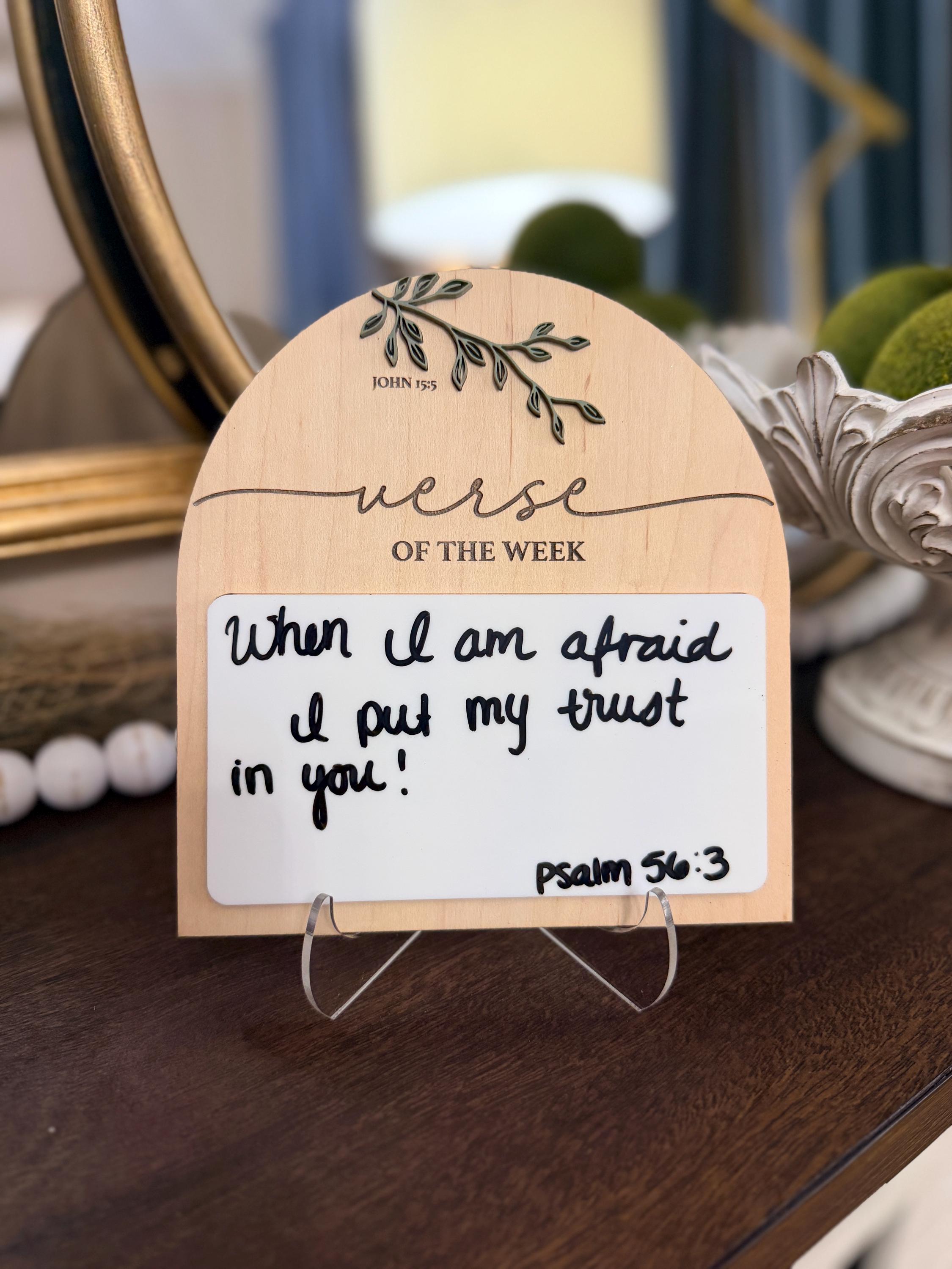 Scripture Whiteboard Verse of the Week Sign, Christian Scripture Display, Bible Verse Board ...