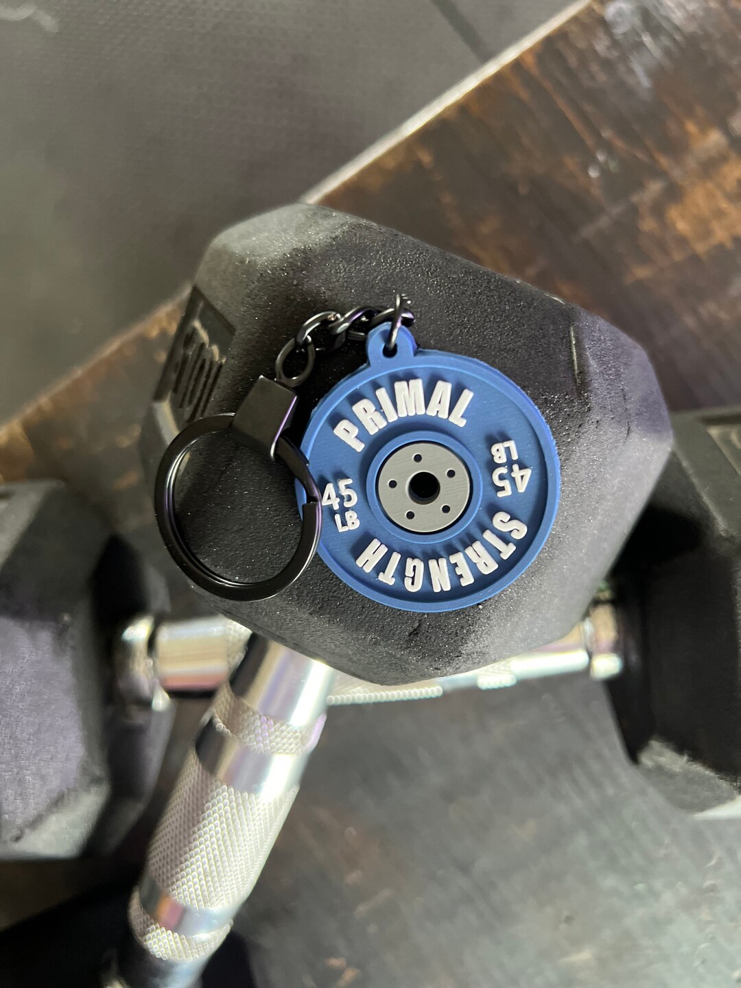Rubber 45LB Plate Keychain, Workout Keychain, Gym Keychain, Gift for