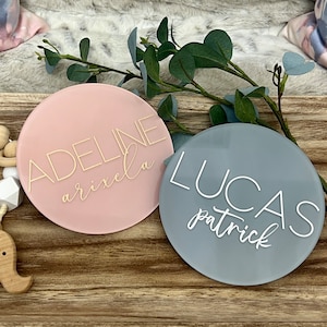 Acrylic Baby Name Announcement Baby Hospital Sign Acrylic Baby Name Sign Personalized Sign Nursery Name Sign Birth Photo Prop Baby Shower
