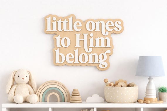 Christian Playroom Decor, Nursery Scripture Wall Art, Faith Based Kids Room Sign, Wooden Bible Verse Decor, Christian Nursery Sign, Playroom