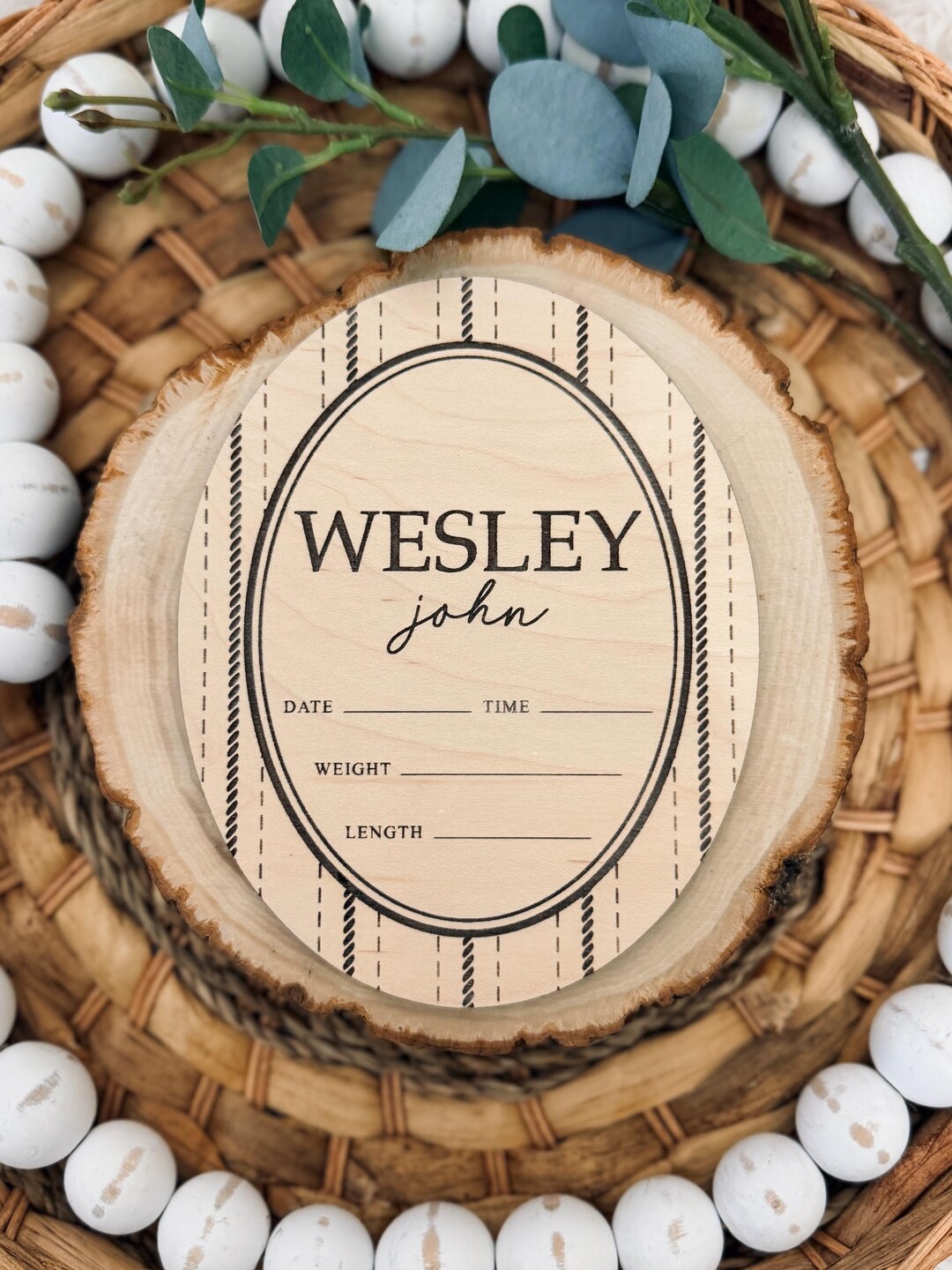 Personalized Baby Birth Stats Sign, Wooden Birth Announcement Plaque ...
